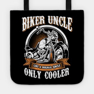 Only Cool Uncle Rides Motorcycles T Shirt Rider Gift Tote