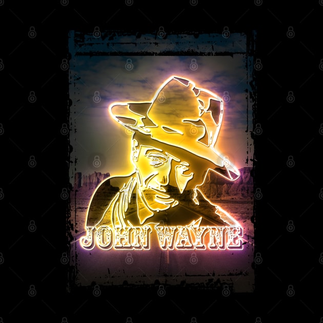 Wayne neon art by PrintstaBee