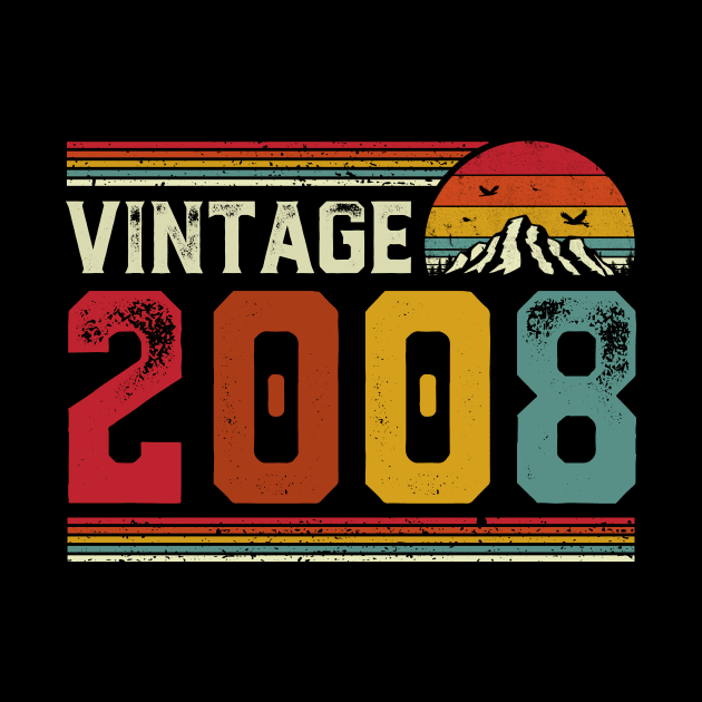 Vintage 2008 Birthday Gift Retro Style by Foatui