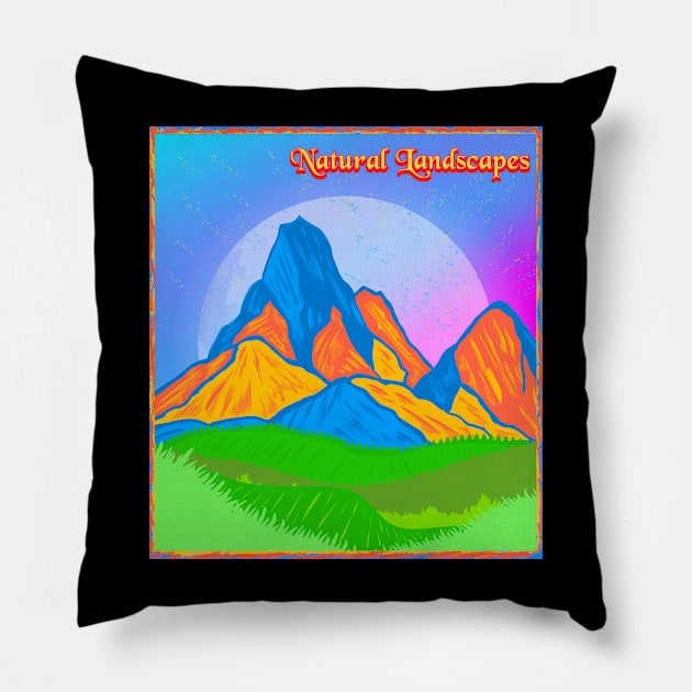 Natural scenery T-shirts - men's women's hill t-shirts. Pillow by Virtual Designs18