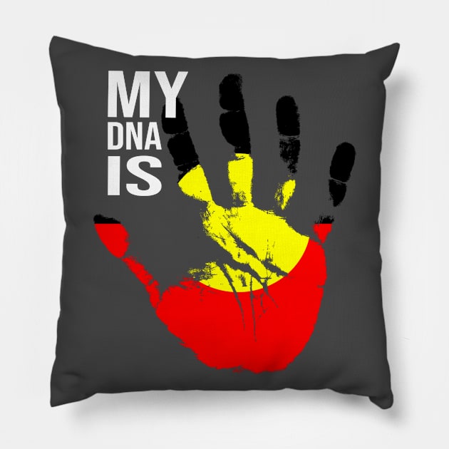 Australia Flag, Aboriginal Flag Pillow by Jakavonis