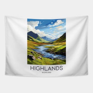 A Pop Art Travel Print of the Highlands - Scotland Tapestry