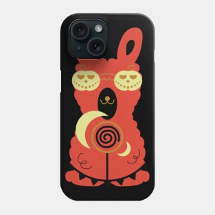 Halloween pumpkin llama Phone Case