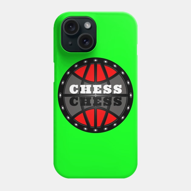 Chess Logo in Black, White and Red Phone Case by The Black Panther