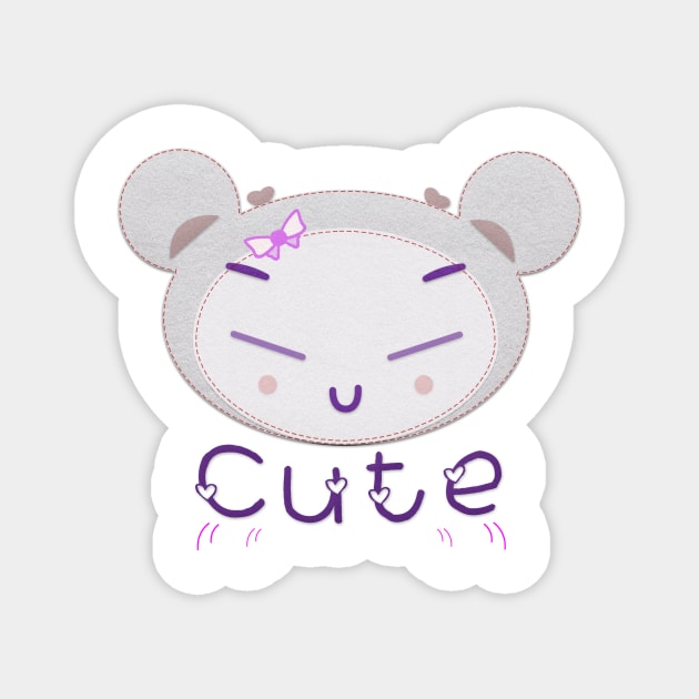 Cute Girl Blushing Magnet by ENGMH