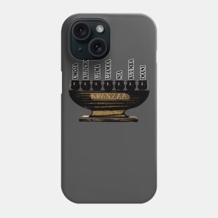 Kwanzaa Kinara Swahili Black Phone Case