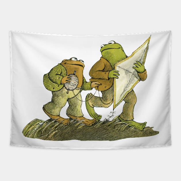 Frog And Toad Fly a Kite Tapestry by BanyakMau