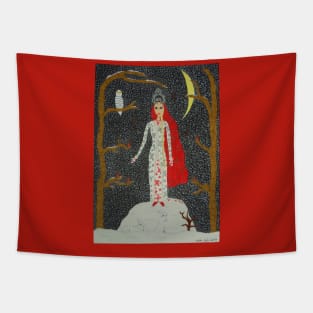 Snow Maiden (Red Version) Tapestry