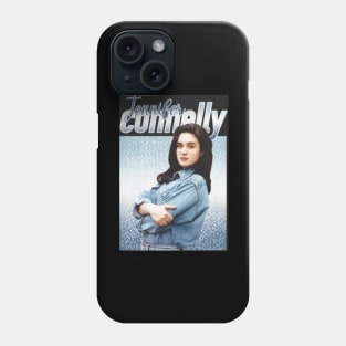 Jennifer Connelly // 80s Blue Vintage Aesthetic Style // T-Shirt Phone Case