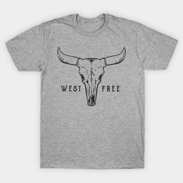 Discover Boho Cow Skull West And Free Western Cowgirl Bull Skull - Wild West - T-Shirt