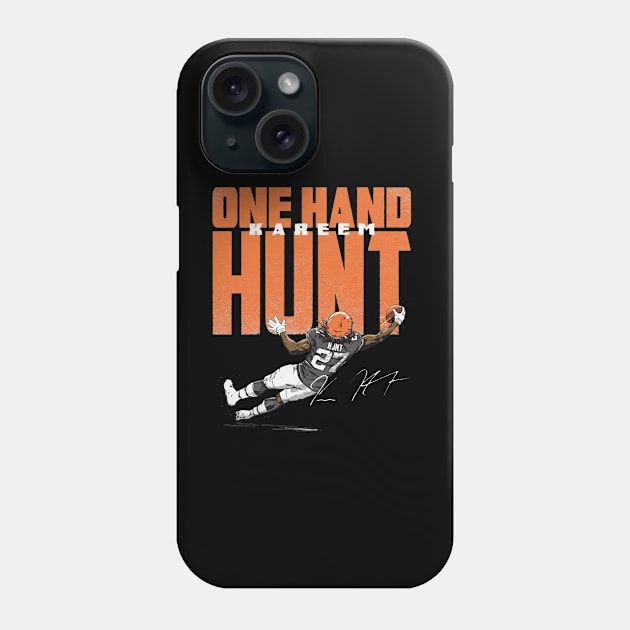 Kareem Hunt Cleveland One-Hand Hunt Phone Case by MASTER_SHAOLIN