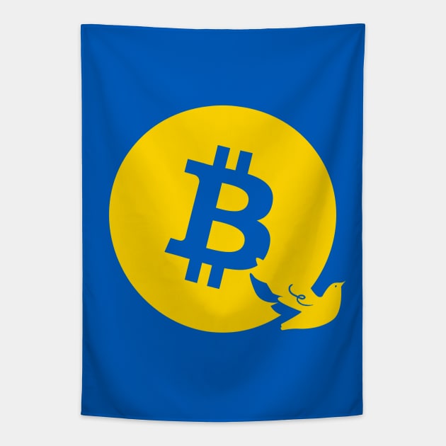 BITCOIN FOR PEACE IN UKRAINE Tapestry by CRYPTO STORE