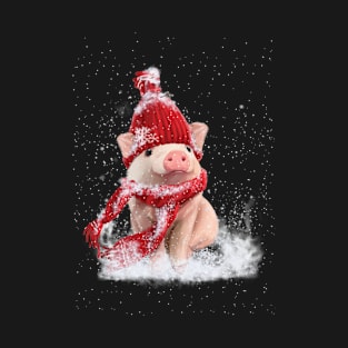 Pig Cute Welcome Christmas T-Shirt