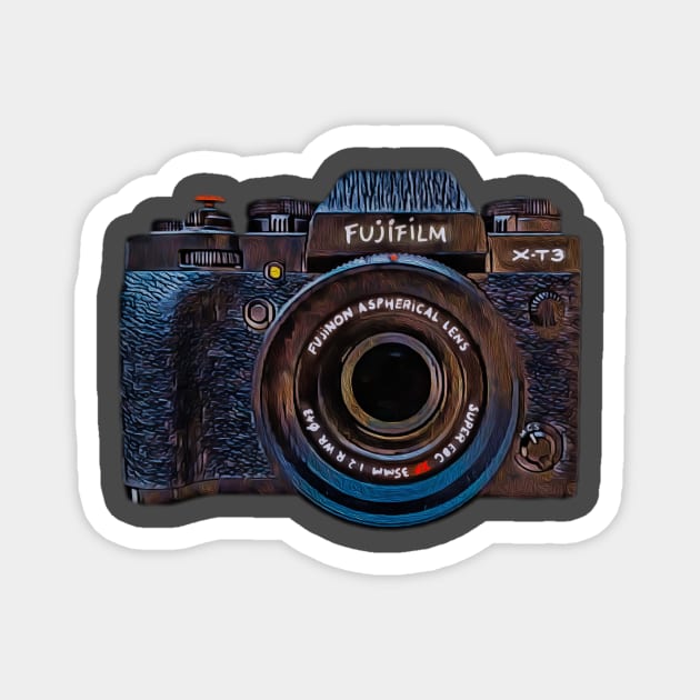Fujifilm X-T3 digital painting Magnet by Tdjacks1