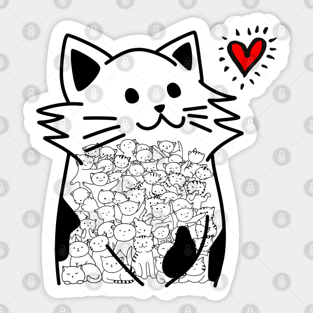 Cats Brighten Up My Heart Black Top Selling Sticker Teepublic Sign up for premium, and you can play other user's audio/video answers. teepublic