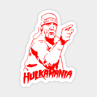 Hulkamania Yellow Retro Magnet