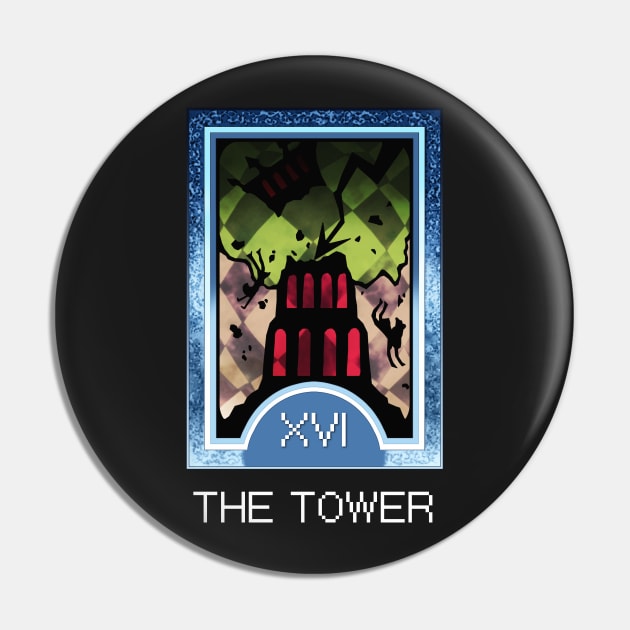 The Tower Arcana Tarot Card Pin by loveandlive