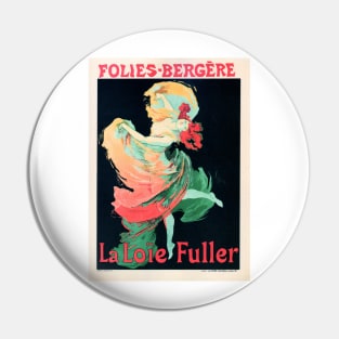 LA LOIE FULLER Folies Bergere Paris Cabaret Music Hall Advertisement Vintage French Pin