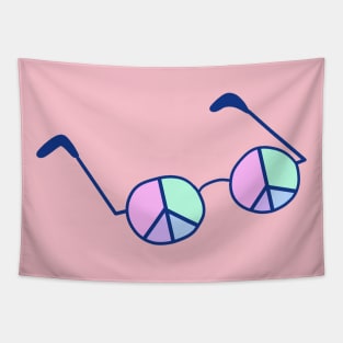 Peace Sign Glasses Tapestry