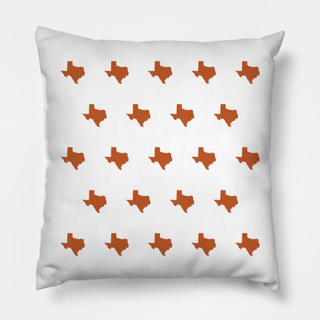 Texas Orange Pillow by HalamoDesigns