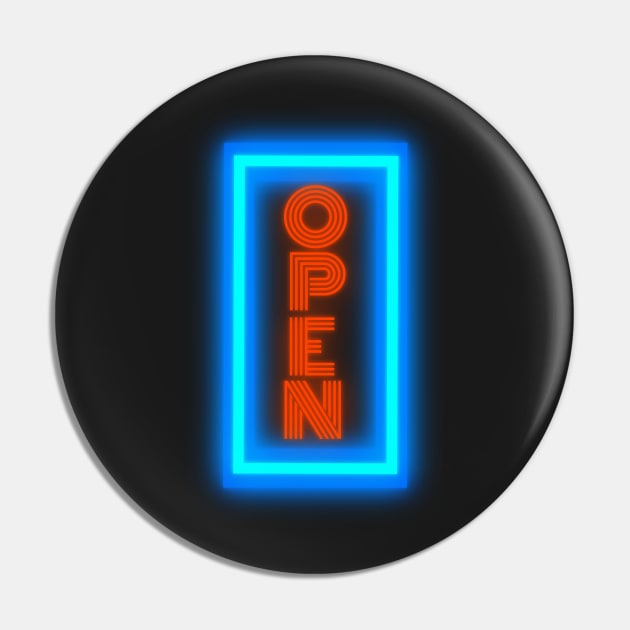 Open Neon Pin by LefTEE Designs