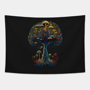 Mushroom Tree of Life Tapestry