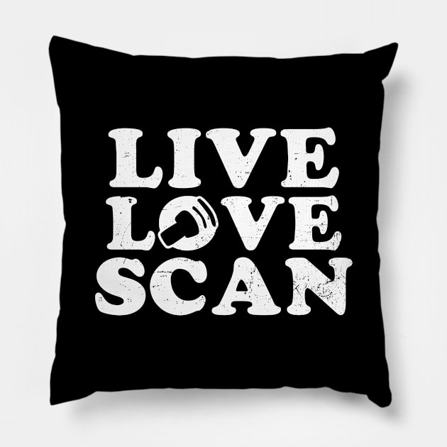 Cardiac Sonographer Shirt | Live Love Scan Gift Pillow by Gawkclothing