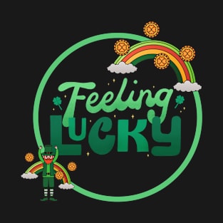 St Patrick - Saint Patrick's Day Feeling Lucky Retro T-Shirt