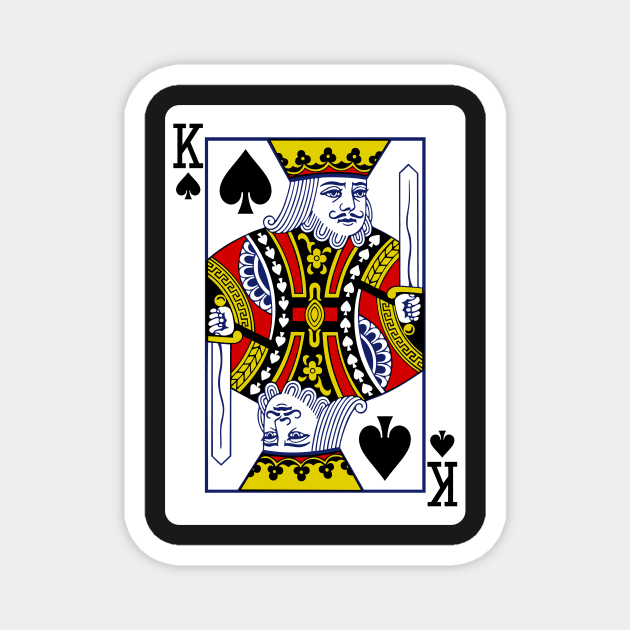 King of Spades Playing Card Magnet by vladocar