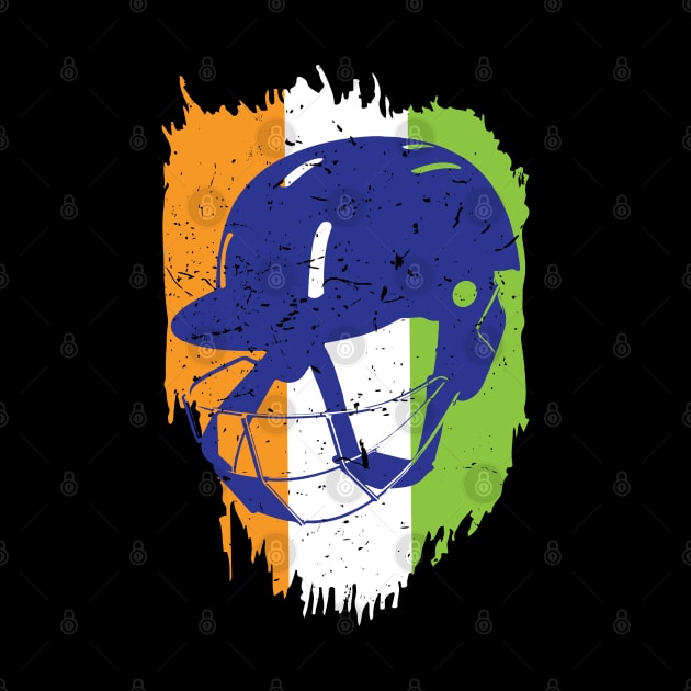 India Indian Cricket Player Batsman Helmet Design by alltheprints