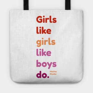 Girls like girls Hailey Kiyoko Tote