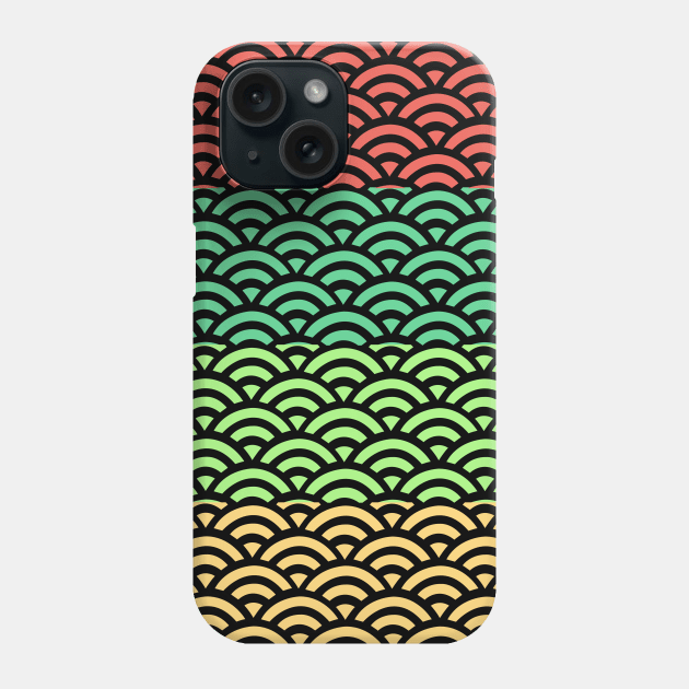 Retro Japanese Clouds Pattern RE:COLOR 17 Phone Case by HCreatives