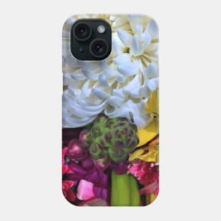 Bouquet of White, Yellow, Pink, Purple and Green Flowers - Beautiful Floral Photo Phone Case