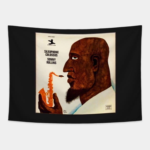 Sonny Rollins Saxophone Colossus Tapestry by Keithhenrybrown