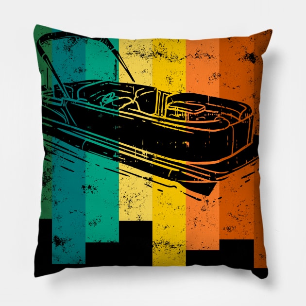 Pontoon Captain Retro Pillow by Lomitasu