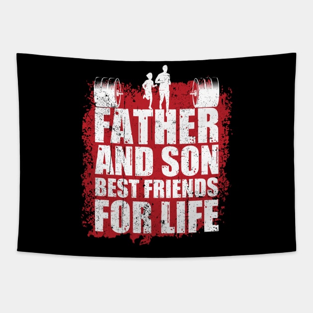 Father and Son Best Friend Tapestry by Norzeatic