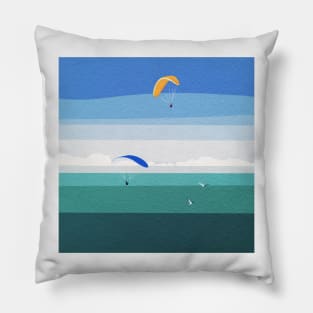 Flying over the English channel - Vol au dessus de la Manche Pillow