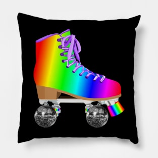 Retro Rainbow 70s Disco Roller Skates Pillow