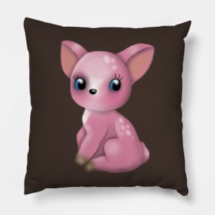 A vintage pink deer Pillow