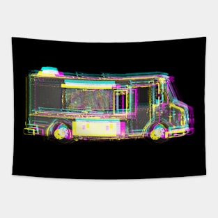 Glitch My Food Truck Tapestry