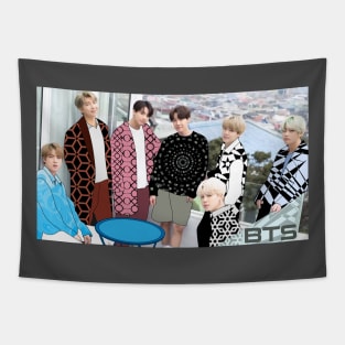 BTS korean boyband with vector clothes Tapestry