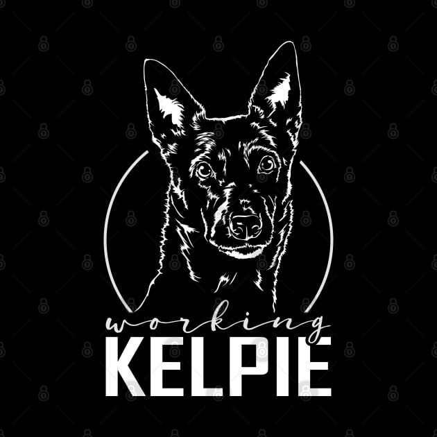 Working Kelpie dog portrait by wilsigns