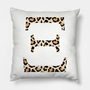 Xi Cheetah Letter Pillow