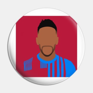 Pierre-Emerick Aubameyang Minimalistic Face Art - Barcelona Pin