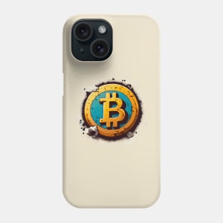 High-Quality Comic Bitcoin Logo: Symbol of Digital Currency Phone Case