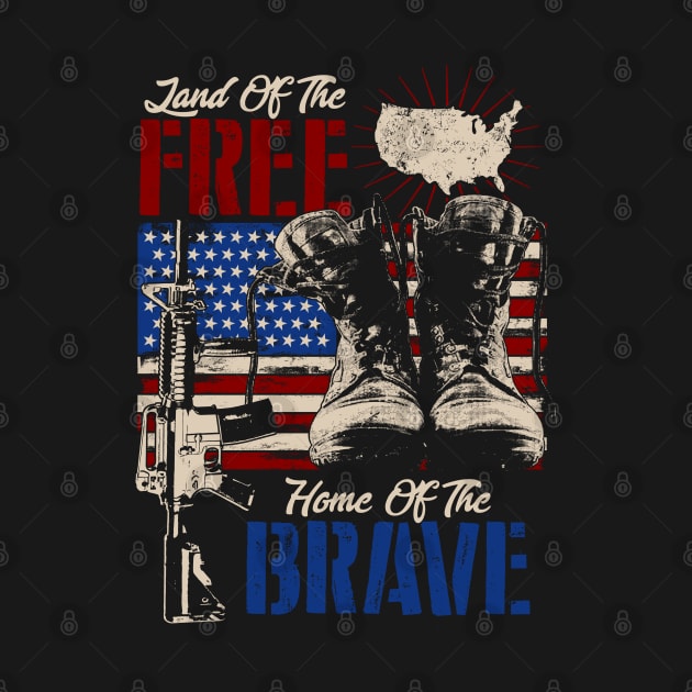 Land Of The Free Home Of The Brave by Mandra