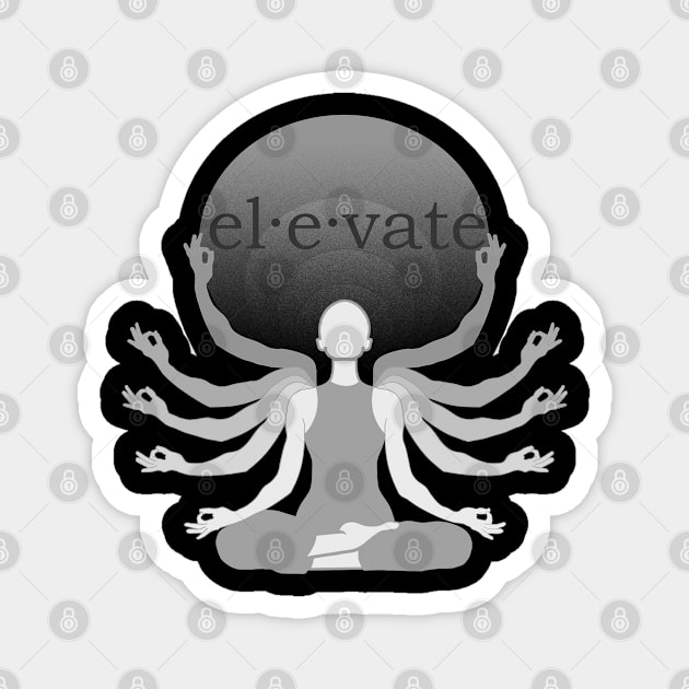 Elevate Healing Top, Spirituality shirt, positive t-shirt, Symbolic clothing, Yoga top, Custom design t-shirt, Spring Clothing Magnet by AYar