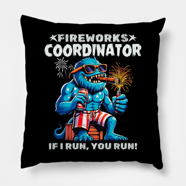 Fireworks Coordinator Pillow by Etopix