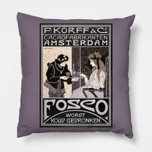 F. Korff & Co choclatiers poster Pillow