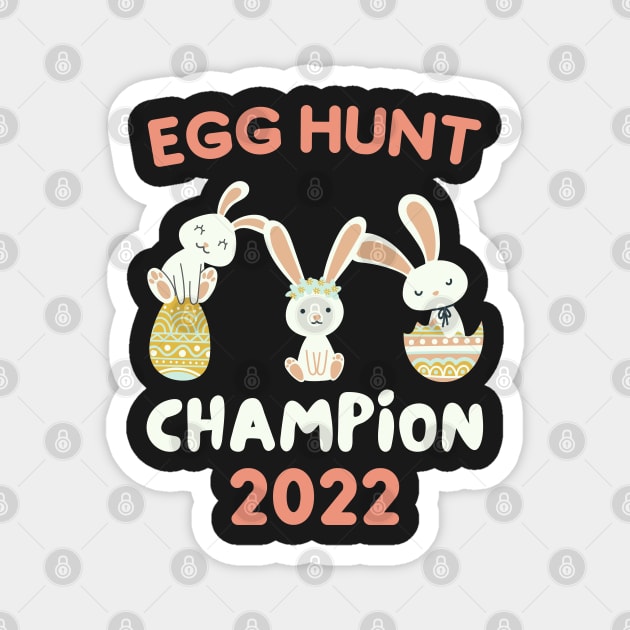 Cute Egg Hunt Champion 2022 - Peace and Love and Peeps Magnet by WassilArt